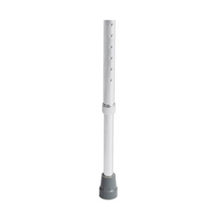 Drive Medical Steel Forearm Crutches Adjustable Height in white with rubber tip for stability
