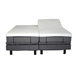 Golden Technologies Passport Hi Low Adjustable Bed in Gray with split mattress design