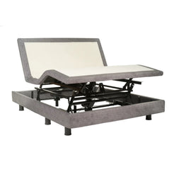 GOLDEN TECHNOLOGIES Passport Hi Low Adjustable Bed in gray with an elevated head position