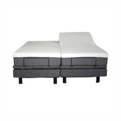 GOLDEN TECHNOLOGIES Passport Hi Low Adjustable Bed in Gray with Dual Mattress Sections
