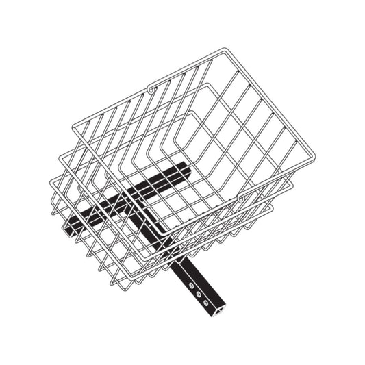 Pride Mobility Rear Basket ACCBSKT1010 in Silver for easy storage on mobility devices