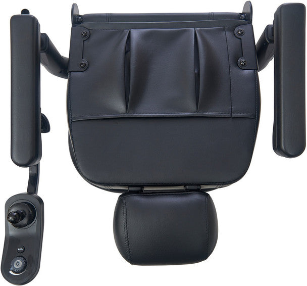 Golden Technologies BuzzAbout Power Chair black top view with armrests and control panel