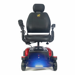 GOLDEN TECHNOLOGIES BuzzAbout Power Chair in red with front LED lights