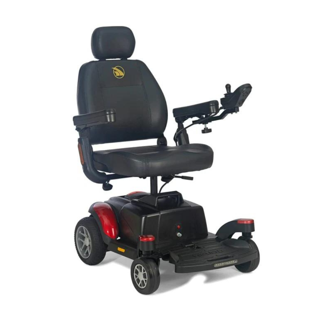 GOLDEN TECHNOLOGIES BuzzAbout Power Chair in black with adjustable seat and armrests