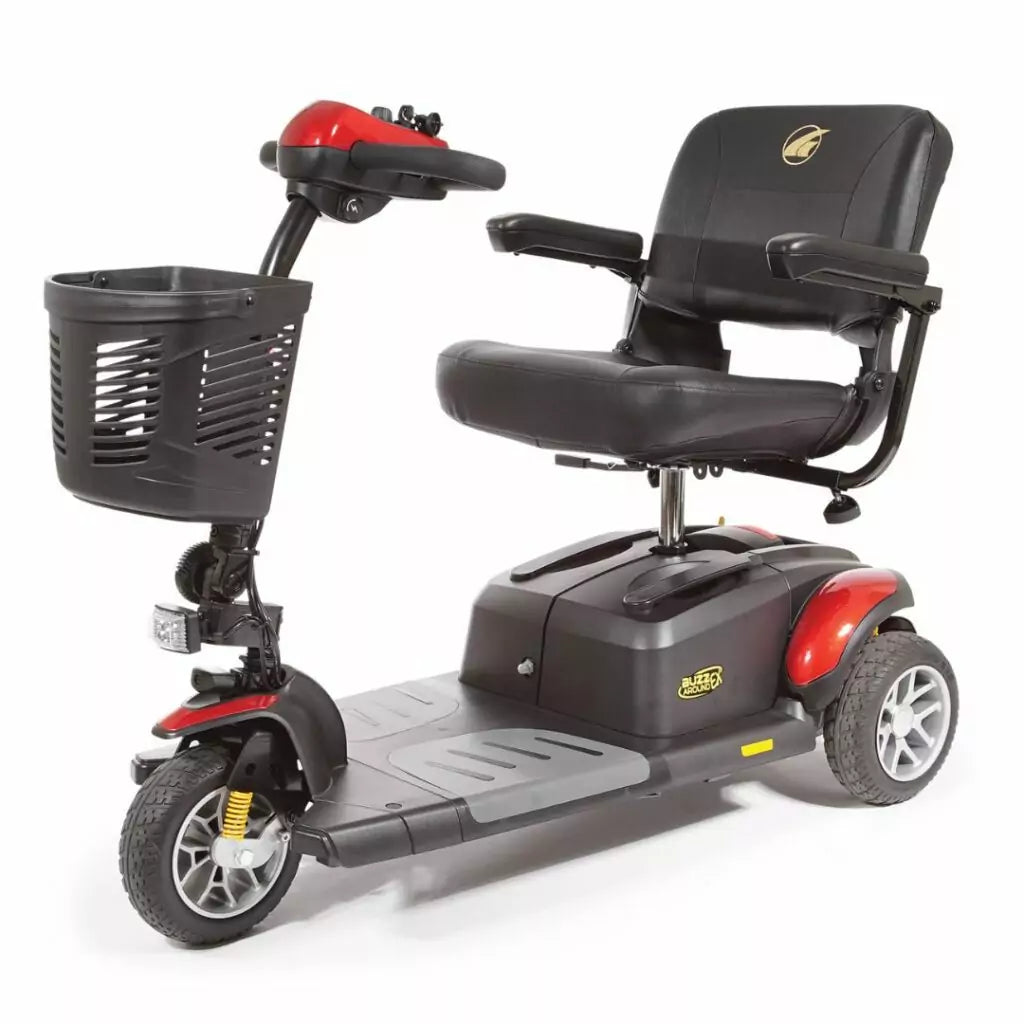 Buzzaround EX Extreme 3 Wheel Mobility Scooter with comfortable seat and storage basket for easy transportation