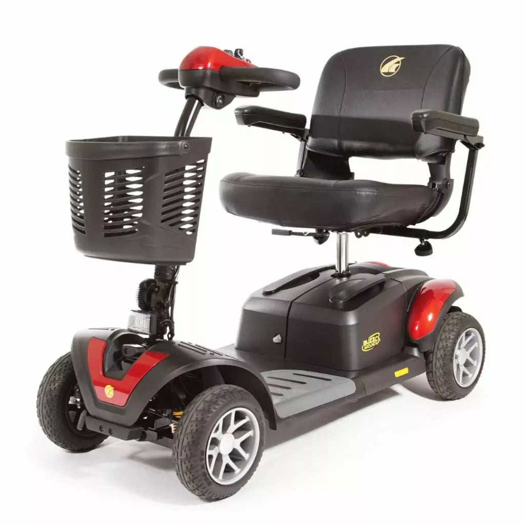 Buzzaround EX Extreme 4 Wheel Mobility Scooter with comfortable seat and large storage basket