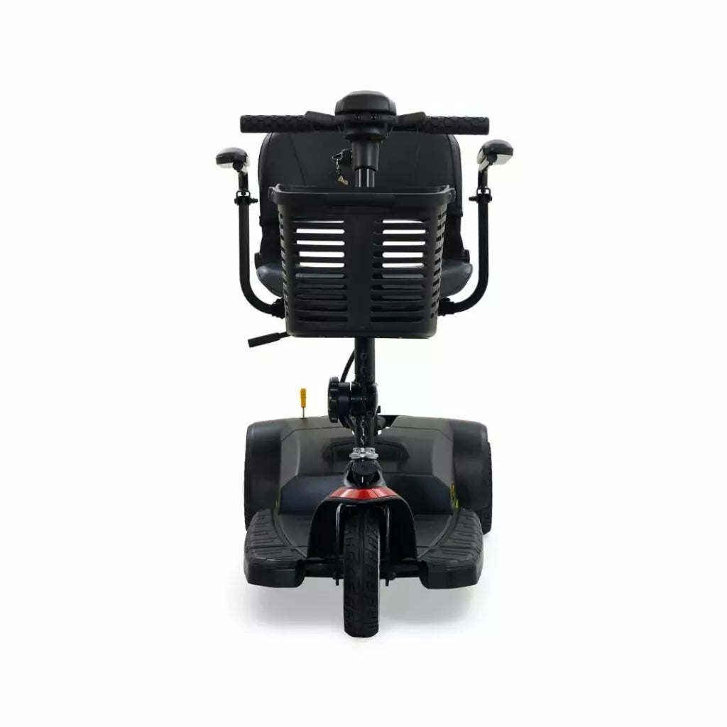 Rear view of the Buzzaround LT 3 Wheel Mobility Scooter featuring a comfortable seat and easy-to-use controls