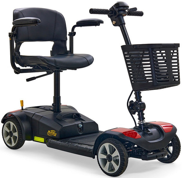 Buzzaround LT 4 Wheel Mobility Scooter with comfortable seat and convenient front basket