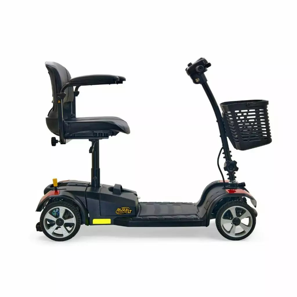 Buzzaround LT 4 Wheel Mobility Scooter with comfortable seat and storage basket