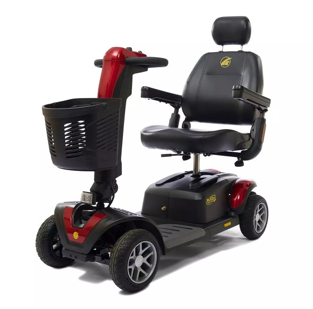 Buzzaround LX Luxury 4 Wheel Mobility Scooter with Comfortable Seat and Front Storage Basket