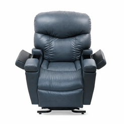 GOLDEN TECHNOLOGIES Cloud Plus With MaxiComfort Power Lift Recliner in blue, front view