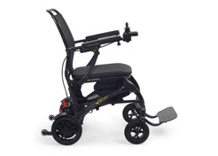 Golden Technologies Cricket Carbon Fiber Foldable Electric Power Chair side view with joystick controls