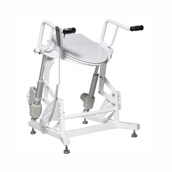 DIGNITY LIFTS BASIC TOILET LIFT with sturdy frame and safety handles for easy bathroom access