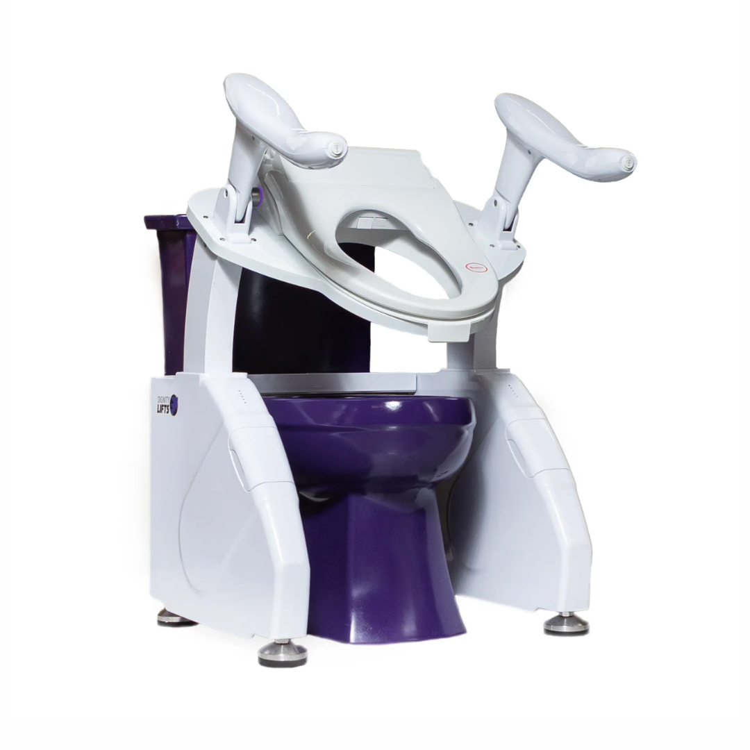 Dignity Lifts Bidet Toilet Lift with ergonomic handles for easier access and comfort