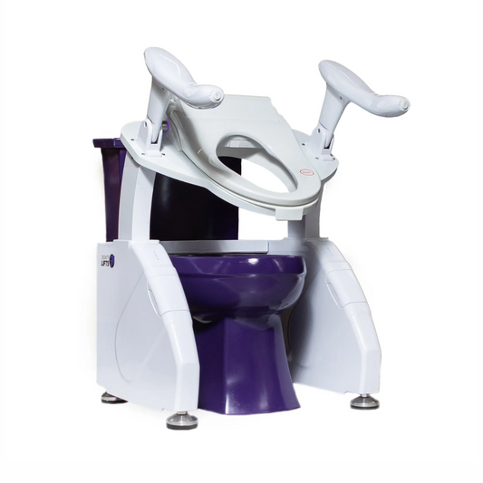 Dignity Lifts Bidet Toilet Lift with ergonomic handles for easier access and comfort