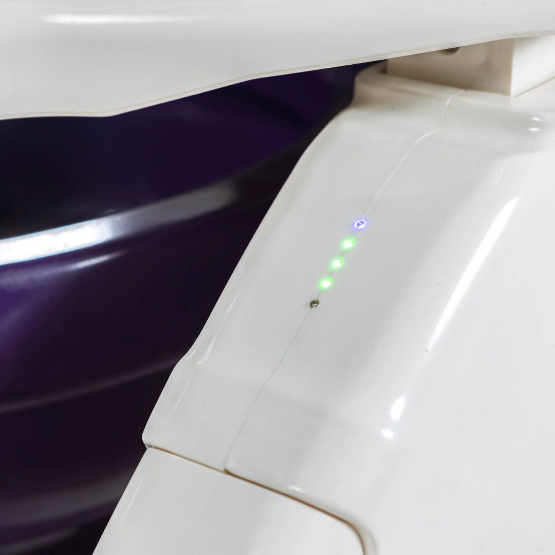 Dignity Lifts Deluxe Toilet Lift with illuminated indicators for user friendly operation