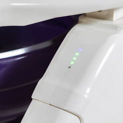 Dignity Lifts Deluxe Toilet Lift with illuminated indicators for user friendly operation