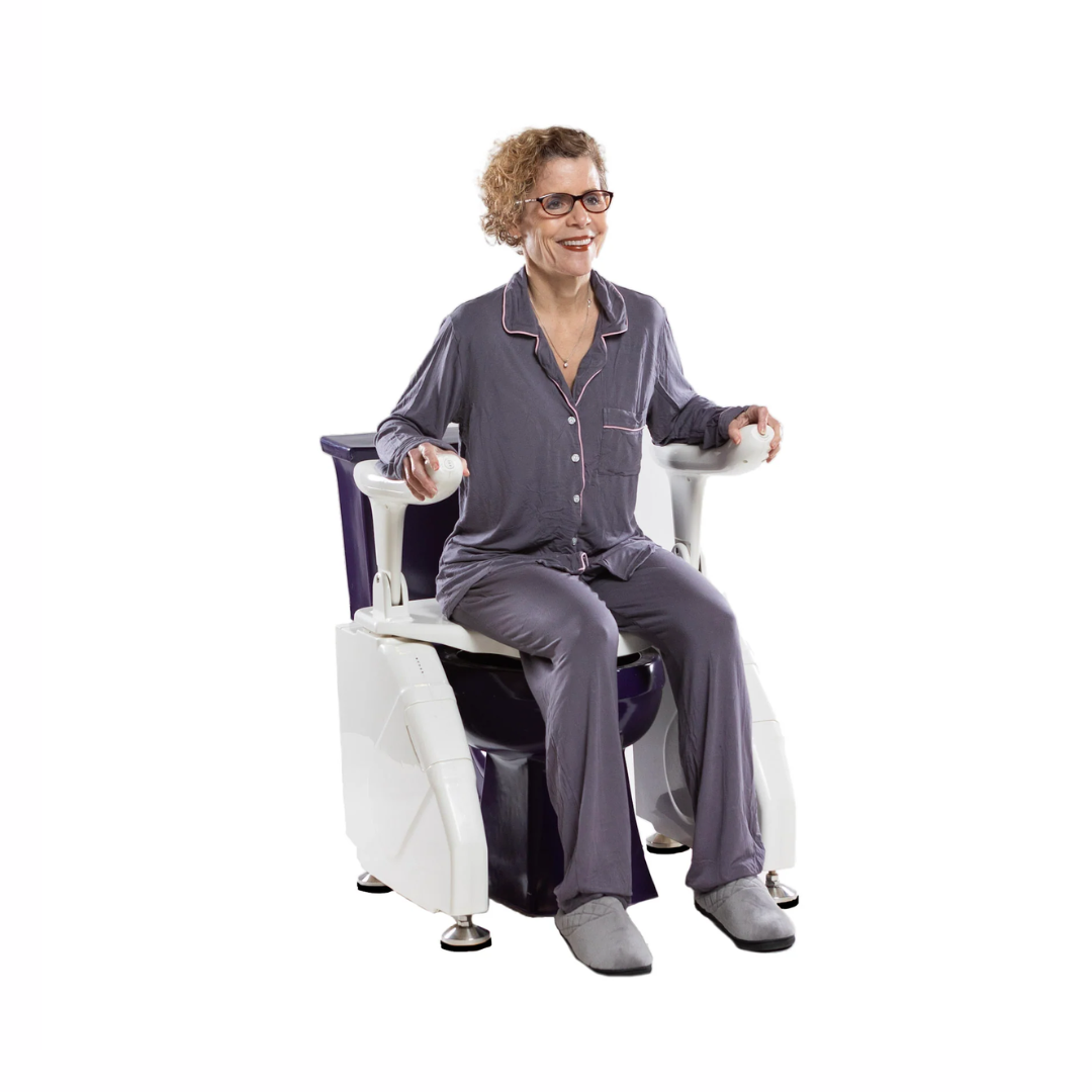 DIGNITY LIFTS DELUXE TOILET LIFT for easy and comfortable access with supportive armrests