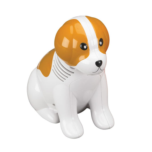 Drive Medical Beagle Pediatric Compressor Nebulizer in dog shape white and brown for kids respiratory therapy