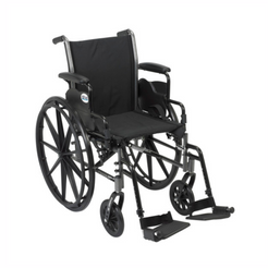 Drive Medical Cruiser III Wheelchair in Black with Comfortable Seat
