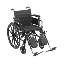 Drive Medical Cruiser X4 Lightweight Wheelchair in black with removable footrests