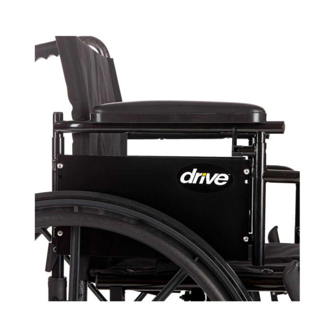 Drive Medical Cruiser X4 Lightweight Wheelchair side view in black
