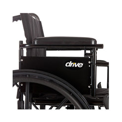 Drive Medical Cruiser X4 Lightweight Wheelchair side view in black