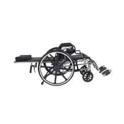 Drive Medical Viper Plus Reclining Wheelchair in black with adjustable features