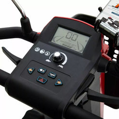 Close-up of the control panel on the Eagle 4 Wheel Mobility Scooter with digital display and buttons