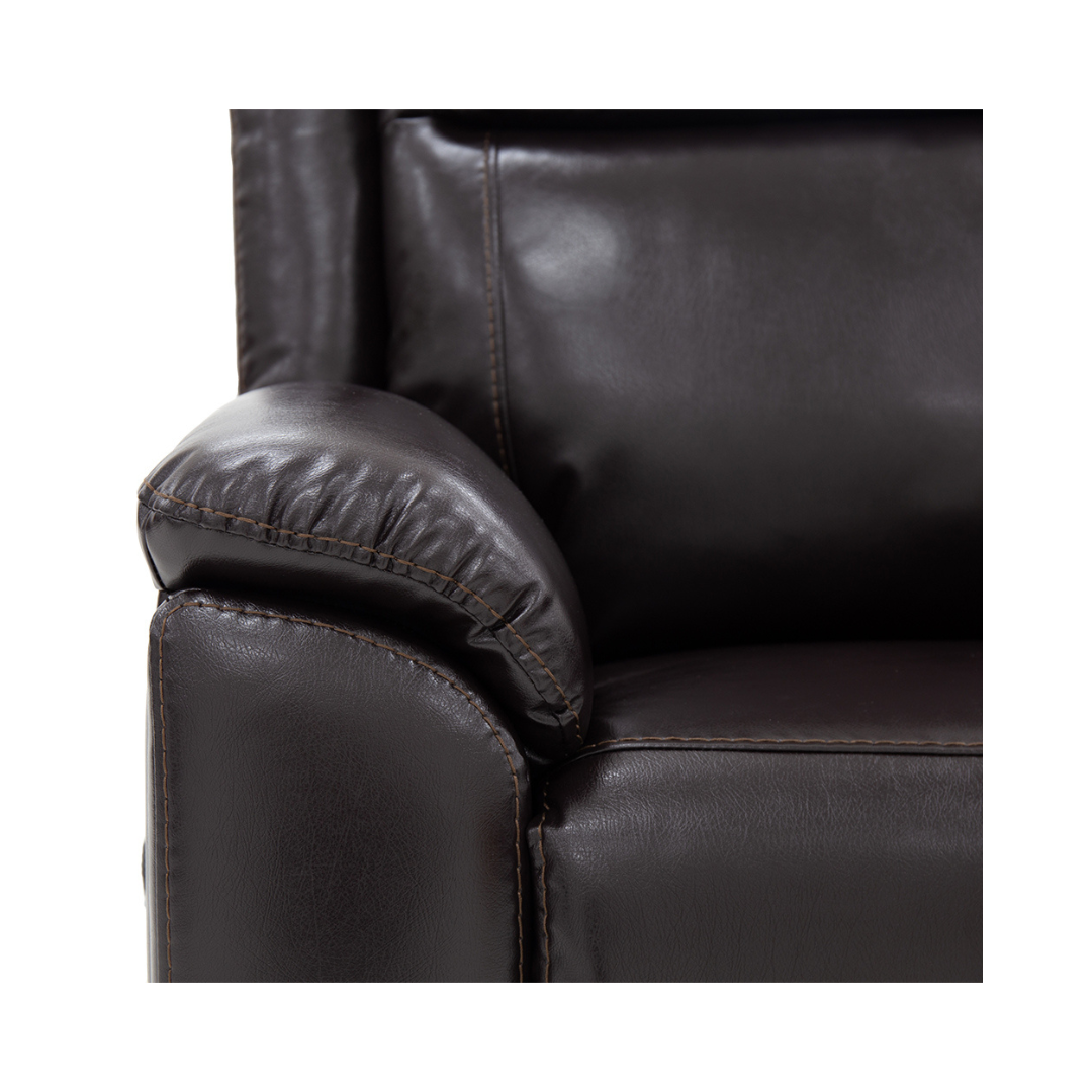 Pride Mobility Evolution Collection Medical Lift Chairs LC435S in dark brown close-up view