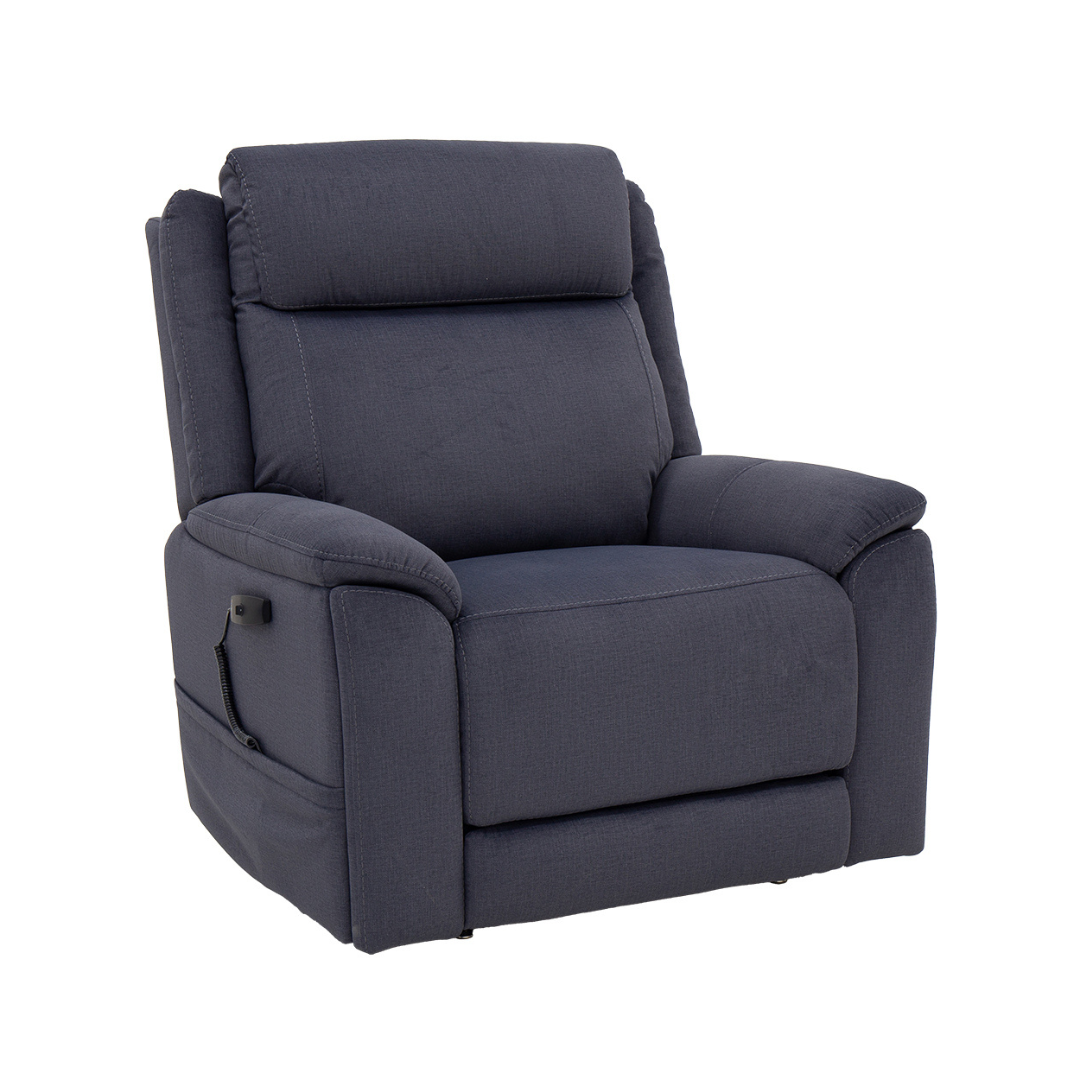 Pride Mobility Evolution Collection Medical Lift Chairs LC435S in navy blue, side view