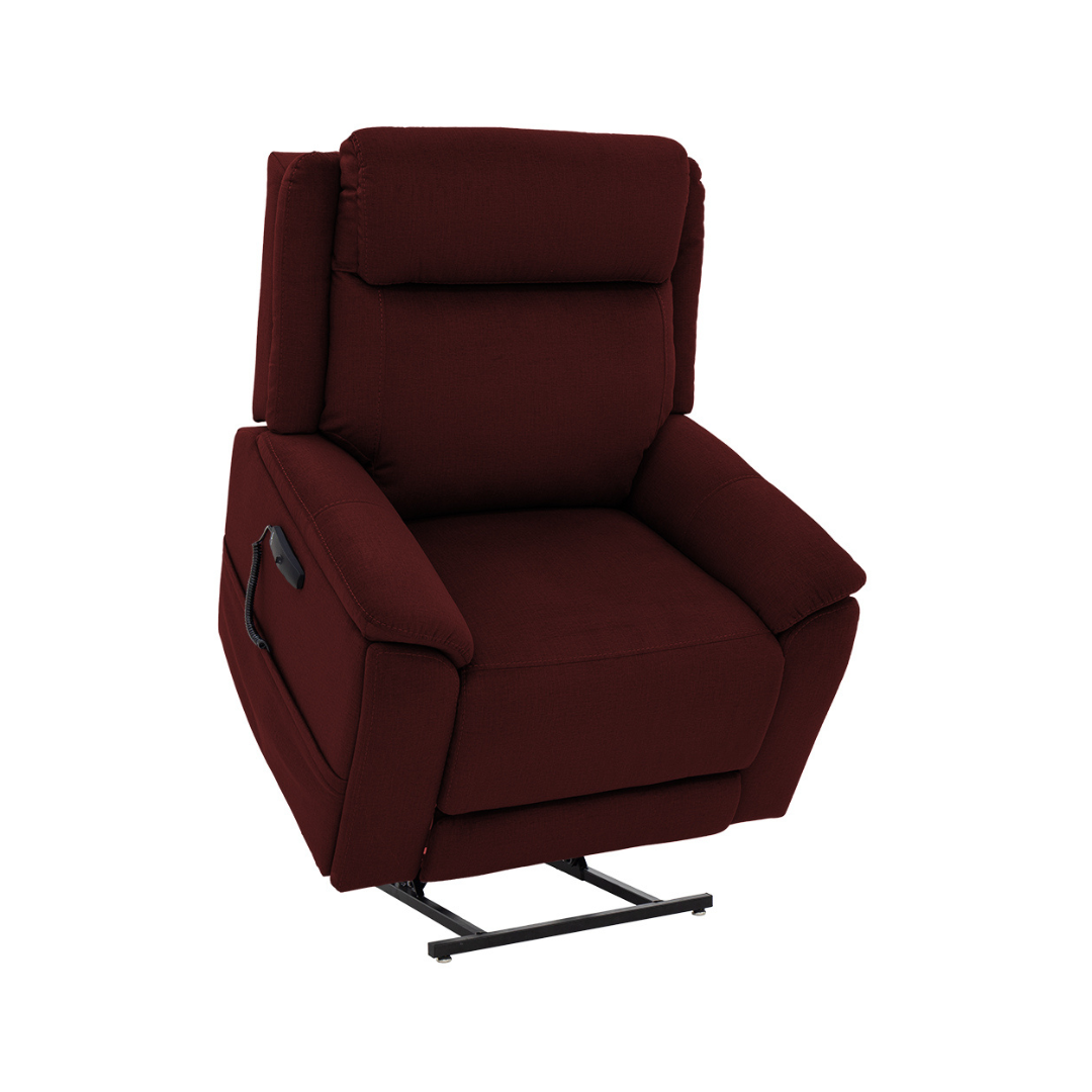Pride Mobility Evolution Collection Medical Lift Chairs LC435XL in burgundy with a reclining function