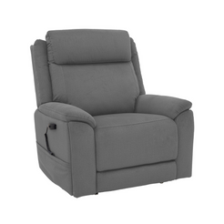Pride Mobility Evolution Collection Medical Lift Chairs LC435XL in gray, side view showcasing recline feature
