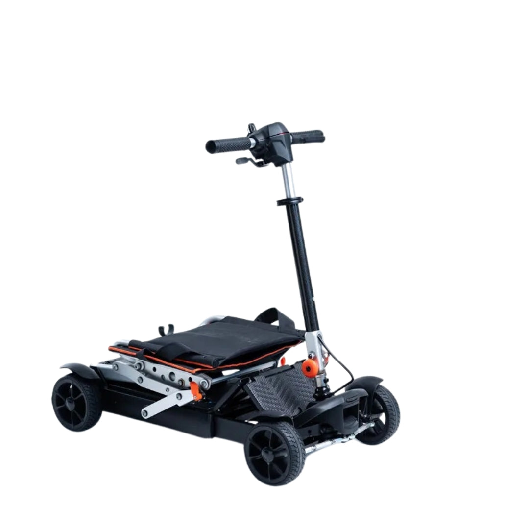 Feather 27X Scooter features a sleek design with adjustable handlebars and durable wheels for smooth rides