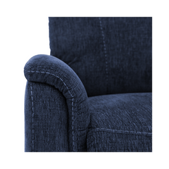 Pride Mobility Genesis Collection Lift Chairs LC150M in navy blue, close-up view of armrest