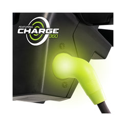 Close-up of Charge 360 feature on Pride Mobility Go Go Super Portable Mobility Scooters for easy charging