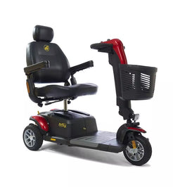 Buzzaround LX Luxury 3 Wheel Mobility Scooter with comfortable seat and storage basket for easy navigation