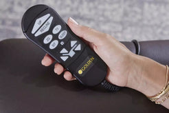 Golden Technologies Cloud Power Lift Chair Recliner PR510-SME remote control in hand