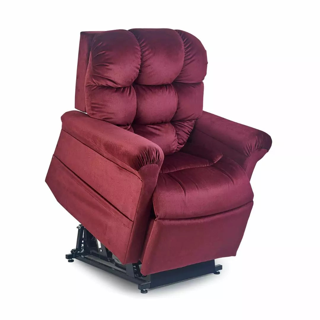 GOLDEN TECHNOLOGIES Cloud with Twilight Power Lift Chair Recliner in Burgundy with Plush Cushions
