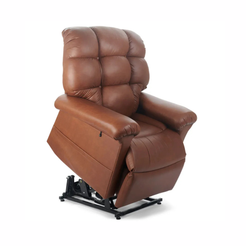 GOLDEN TECHNOLOGIES Cloud with Twilight Power Lift Recliner PR515 in brown reclining position