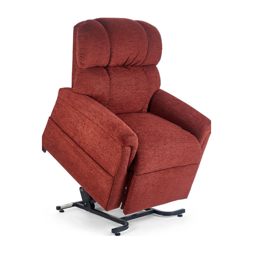 GOLDEN TECHNOLOGIES Comforter Series Power lift Chair recliners PR531 in burgundy with reclining feature