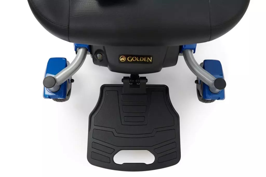 Golden Technologies Compass Sport Indoor & Outdoor Electric Power Chair footrest and frame view