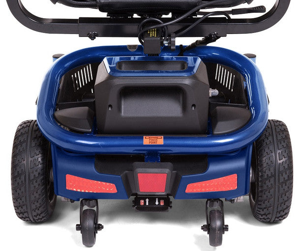 GOLDEN TECHNOLOGIES LiteRider Envy blue mobility scooter rear view