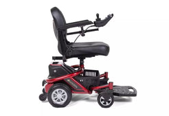 GOLDEN TECHNOLOGIES LiteRider Envy red power wheelchair side view