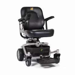 Golden Technologies LiteRider Envy power wheelchair in black, side view for mobility assistance