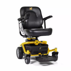 GOLDEN TECHNOLOGIES LiteRider Envy in black and yellow, compact mobility scooter