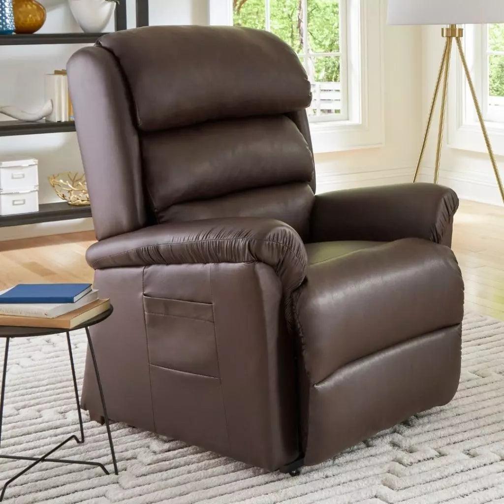 GOLDEN TECHNOLOGIES Relaxer power lift chair recliner PR766 in brown with reclining action