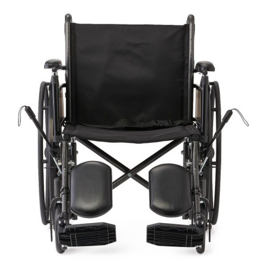20″ Width Guardian K2 Basic Wheelchair With Padded Leg Supports, Full-Length Height-Adjustable Arms And Elevating Leg Rest
