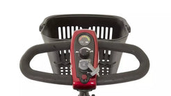 LiteRider 3 Wheel Mobility Scooter handlebar with control panel and storage basket
