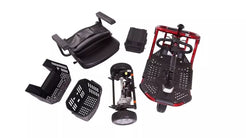 LiteRider 3 Wheel Mobility Scooter parts including seat, baskets, and battery for easy assembly and transport